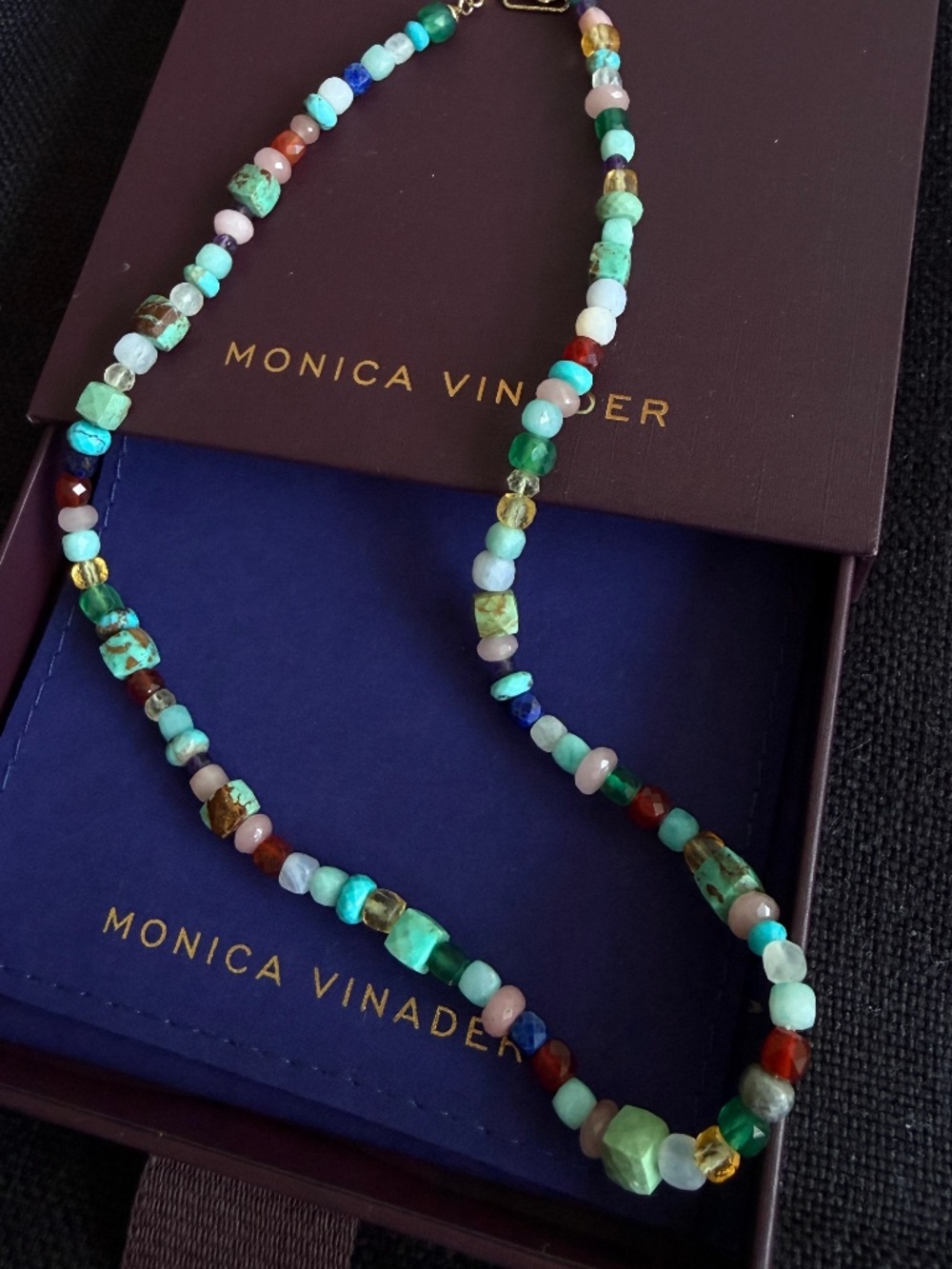 Monica Vinader Freedom Multi Gemstone Beaded Necklace